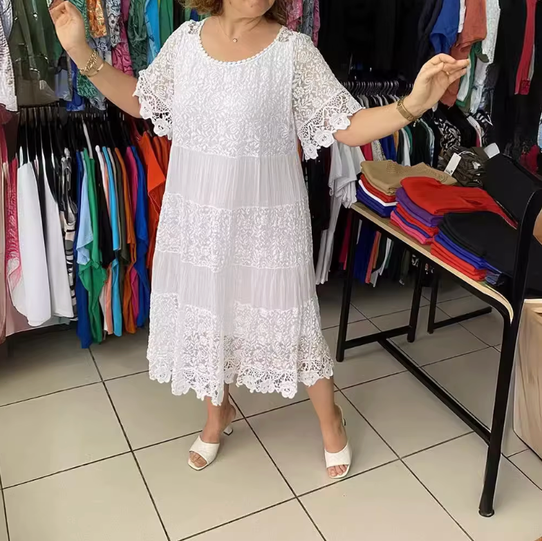 Vestido Karmella - De Renda Leve e Soltinho (Verão 2026)