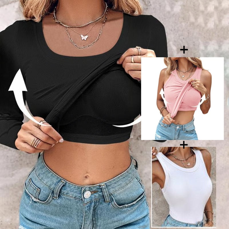 Regata com Sutiã Embutido - [Compre 1 Leve 3] + Brinde Exclusivo!