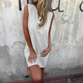 Vestido Charlotte – Sofisticação Europeia em Cada Detalhe - Linho Premium (Leve e Soltinho)